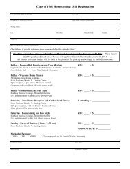 Registration Form - St. Francis Xavier University Alumni