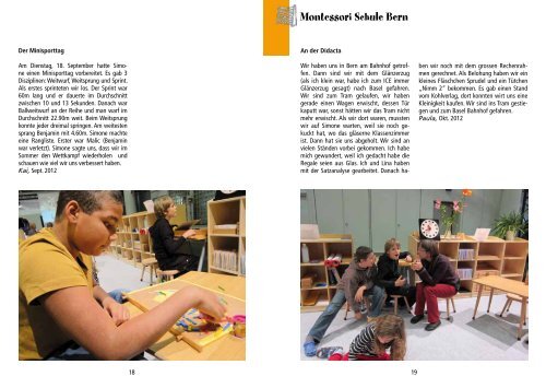 Jahresberichtes 2012/13 (PDF) - Montessori Schule Bern