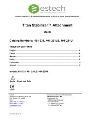 Titan Stabilizer™ Attachment Sterile Catalog Numbers: 401-231 ...