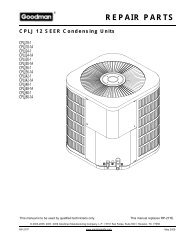 CPLJ 12 SEER Condensing Units