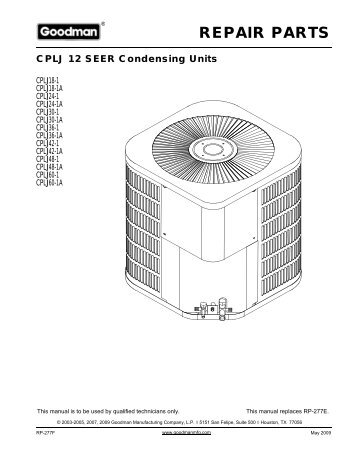 CPLJ 12 SEER Condensing Units