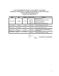 Final Schedule for Special Carry over Examination for final year ...