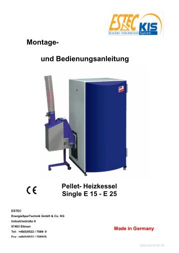 Montage- und Bedienungsanleitung Pellet ... - ERSAP Solar AG