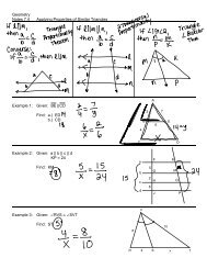 Geometry Notes 7.4 Applying Properties of Similar Triangles ...