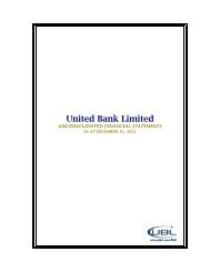 UBL Financial Statements - United Bank Limited