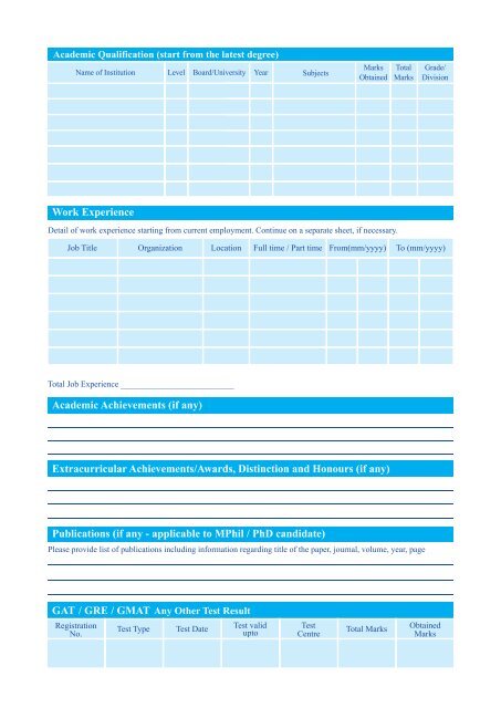 Postgraduate Admissions Form - University of Management and ...