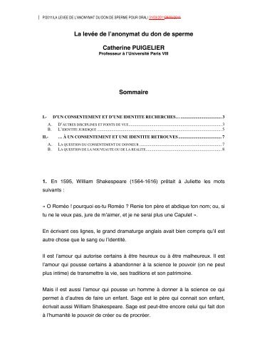 La LevÃ©e de l'anonymat par Catherine Puigelier - AcadÃ©mie des ...