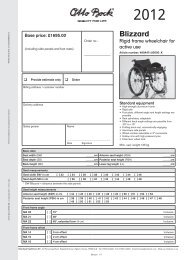 Otto Bock Blizzard Order Form - The Mobility Aids Centre