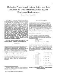 Dielectric Properties of Natural Esters and their Influence - IEEE Xplore