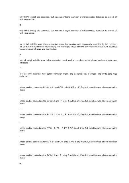 Interpreting teqc's qc Mode Output Section 21. - Inpe