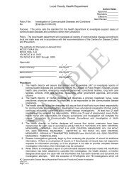 Sample Policy on Disease Investigation - Epi