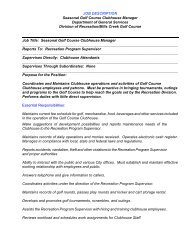 JOB DESCRIPTION Seasonal Golf Course ... - City of Sandusky