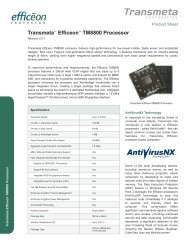 Transmeta™ Efficeon™ TM8800 Processor