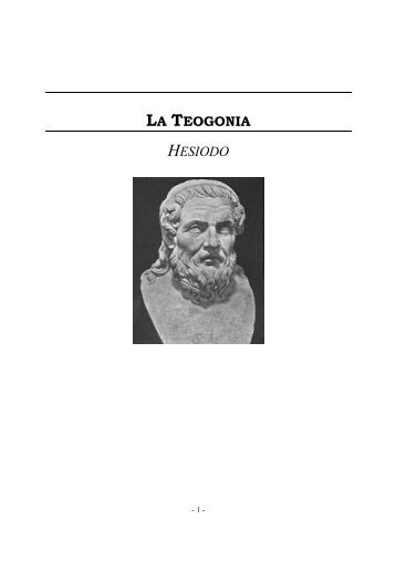 LA TEOGONIA HESIODO - Historia Antigua