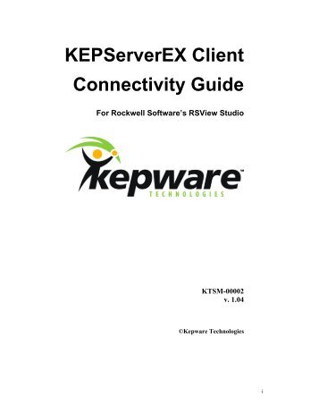 Client Connectivity Guide for Rockwell's RSView Studio - Kepware ...