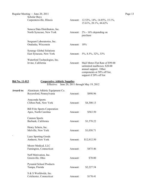 Minutes - Capital Region BOCES