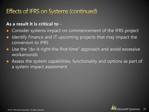 IFRS for Microsoft Dynamics AX - 6 Gen