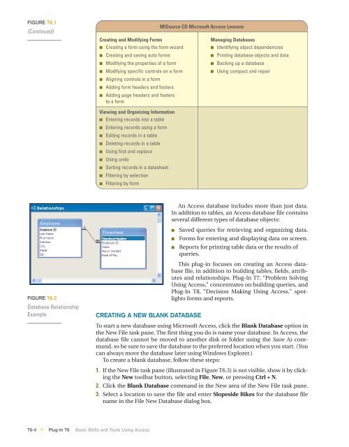 T6 Basic Skills and Tools Using Access - Computer and Information ...