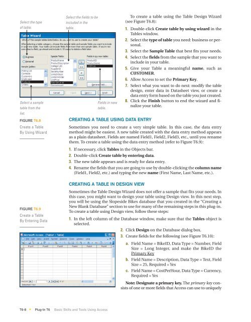 T6 Basic Skills and Tools Using Access - Computer and Information ...