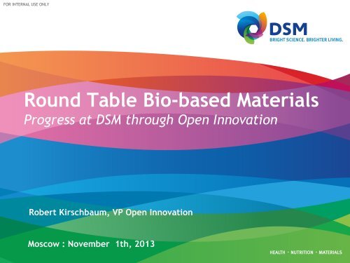 Round Table Bio Based Materials, Round Table Nutrition