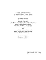 Charter School Contract - Middleton Cross Plains Area School District