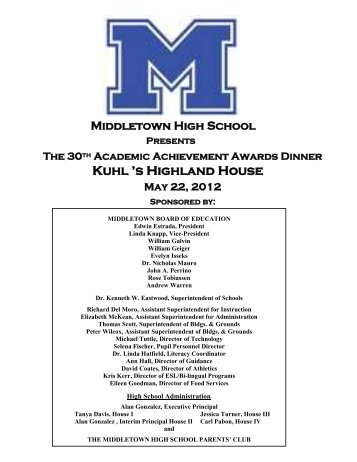 high honor roll - Middletown City School District