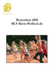 Bestenliste 2010 - (BLV) Kreis Wolfach +++ www.blv-kreis-wolfach.de