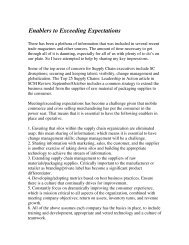 Enablers to Exceeding Expectations