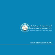 THE GRADUATE SCHOOL - The Petroleum Institute