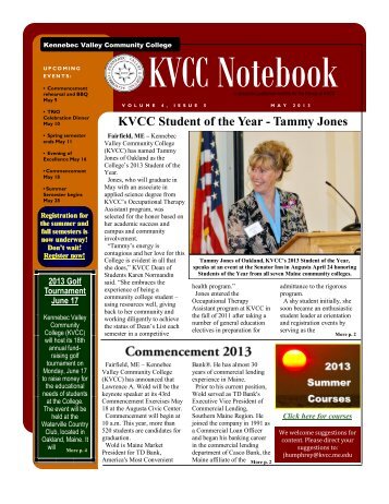 May 2013 - Kennebec Valley Community College