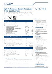 High Performance Current Transducer IT 700-S ULTRASTAB IPM ...