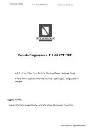 Decreto Dirigenziale n. 117 del 22/11/2011 - Provincia di Napoli