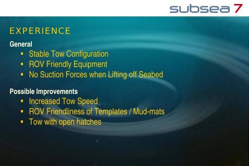Wet Tow of Subsea Templates