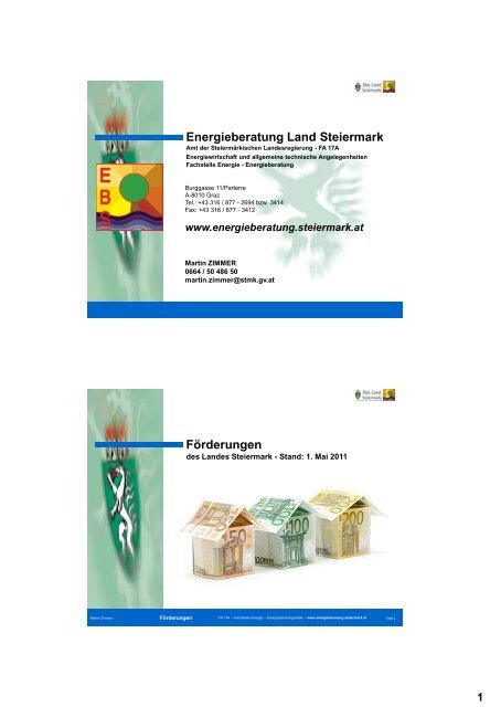 Energieberatung Land Steiermark Förderungen - Netzwerk ...