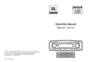 JBL MR18.3 - Prospec Electronics