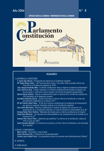 Parlamento y ConstituciÃ³n. Anuario nÃºm. 8 (2004) - Cortes de ...