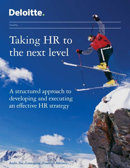 Taking HR to the next level - Deloitte