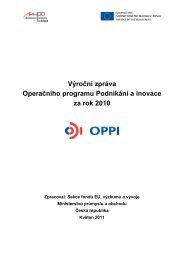 VÃ½roÄnÃ­ zprÃ¡va OPPI 2010 - CzechInvest