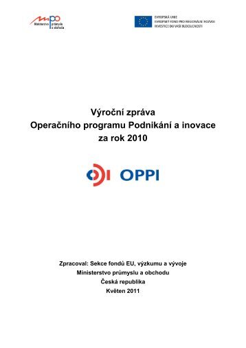 VÃ½roÄnÃ­ zprÃ¡va OPPI 2010 - CzechInvest