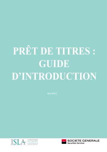 Guide d'introduction - Société Générale Securities Services