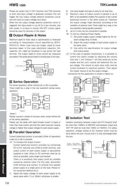 HWS Series - TDK-Lambda