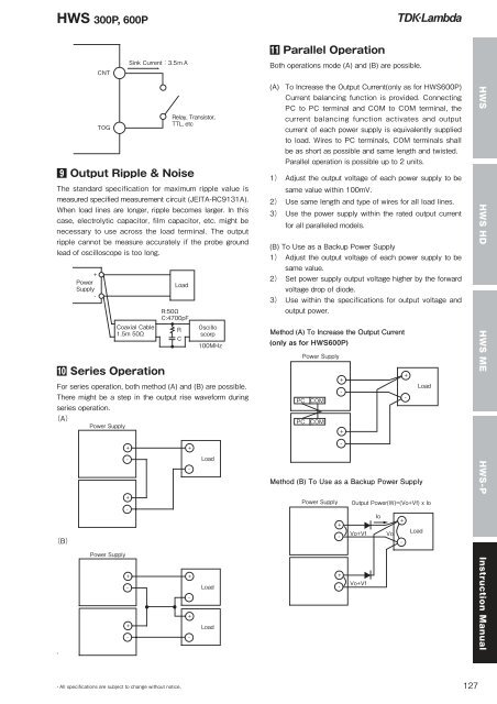 HWS Series - TDK-Lambda