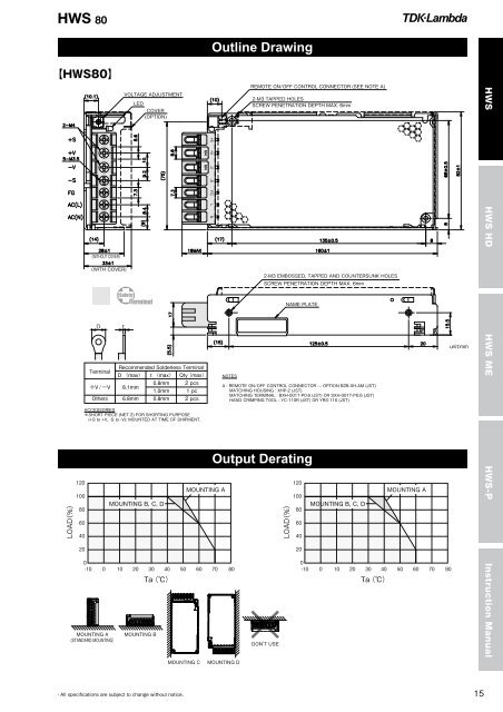 HWS Series - TDK-Lambda