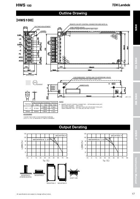 HWS Series - TDK-Lambda