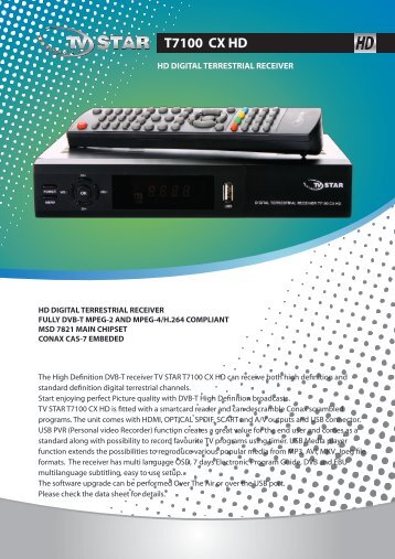 T7100 CX HD - TV STAR