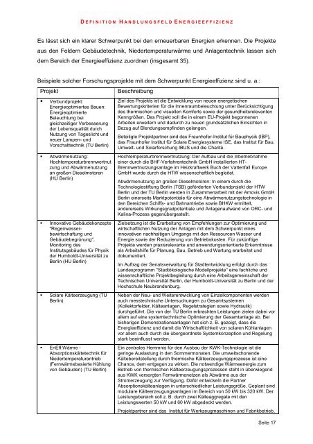 Energieeffizienz in Gebäuden und in Industrie und Gewerbe