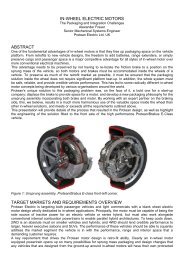 IN-WHEEL ELECTRIC MOTORS ABSTRACT ... - Protean Electric