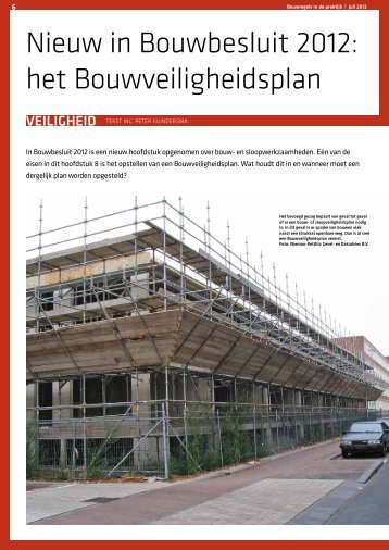 Nieuw in Bouwbesluit 2012: het Bouwveiligheidsplan