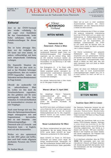 TKD-NEWS Nr. 4 - Mudokwan Center Wien