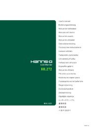 TABLE OF CONTENTS - Hannspree